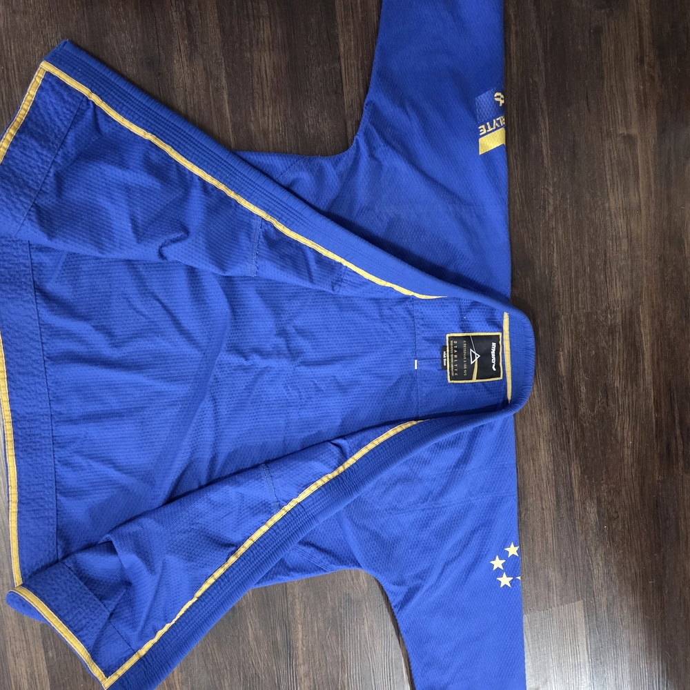 Men's Bjj Gi - Royal Blue with Gold Trim